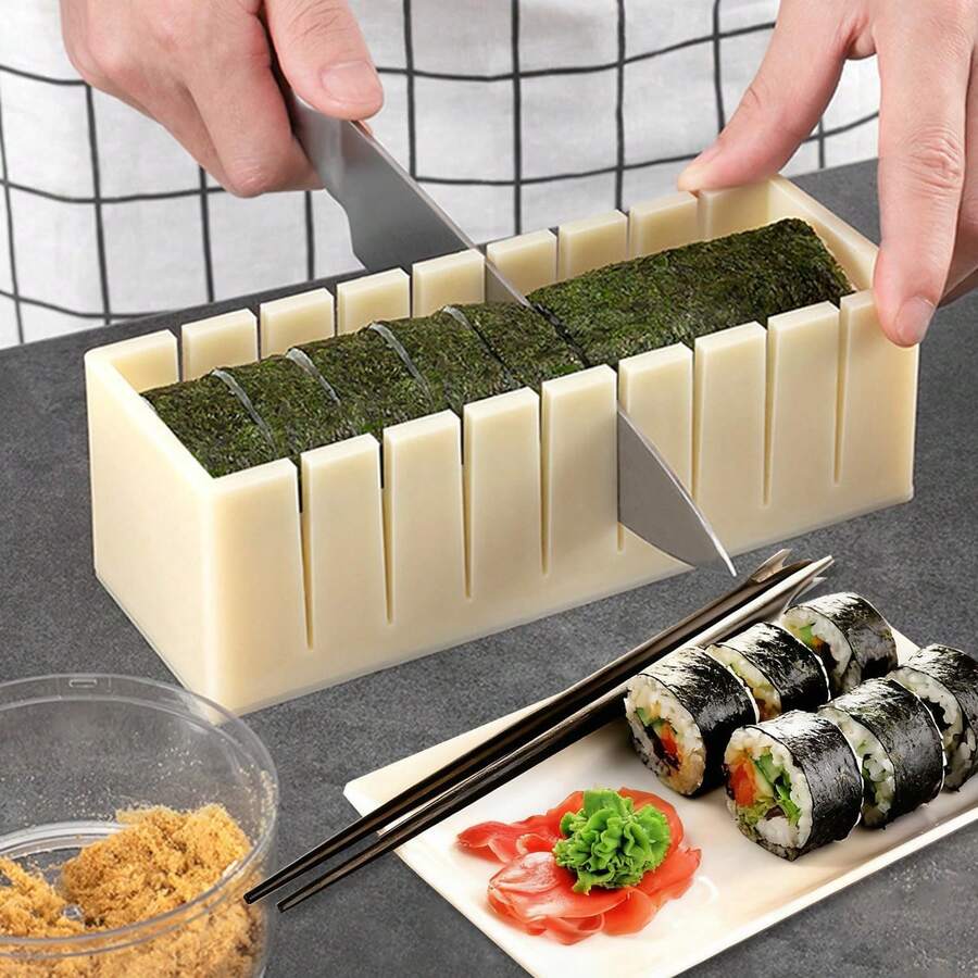 3件組壽司模具套裝 DIY壽司製作模具 海苔飯捲模具 壽司捲飯捲模具 飯捲材料 便當配件 家用廚房工具