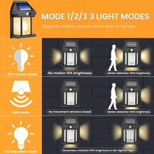 1PC/4PCS The Outdoor Solar Wall Lamp Has 3 Modes And A Motion Sensor And Is Suitable For Various Usage Scenarios Including Garden Alley Garden Fence Amall House Lights And Security Lights - Style a - View 4