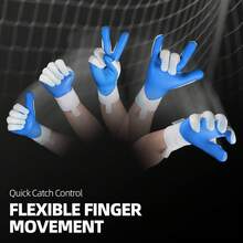 WVVOU Professional Goalkeeper Gloves, Without Finger Protection, Suitable For Adult Football Goalkeepers, Breathable Football Gloves, High Performance Goalkeeper Gloves, Equipped With 4 Pieces Of 3mm Sticky Super Grip Latex Palm - White - View 10