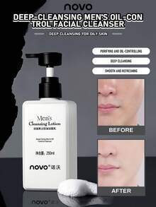 NOVO Oil-Control Moisturizing Men's Facial Cleanser: Freshly Cleans Pores Without Tightening Skin; Choice For Students, Great Gift For Friends - Deep Cleansing - View 1