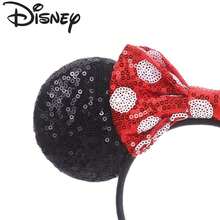 Disney Classic Minnie Mouse Ear Headband, Black Sequin Red & White Polka Dot Bow, Versatile Hair Accessory For Theme Park Travel & Photo - View 3