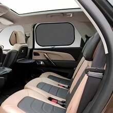 4 piezas Parasol de Ventana Lateral de Coche con Ventosa, Malla Transpirable, Protección Solar, Aislamiento Térmico, Cortina de Sombra, Bloqueo de Luz Interior, Enfriamiento, Protección UV, Malla de Sombra Universal para Sedán, SUV, Parasol de Ventana Lateral de Coche Plegable y Portátil, Accesorio de Protección Solar Interior de Coche de Verano - A - Ver 7