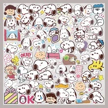 SNOOPY 60張卡通史努比塗鴉貼紙，手工剪貼簿素材，裝飾貼紙，送給粉絲、家人與朋友的完美小禮物 - 彩色 - 查看 3