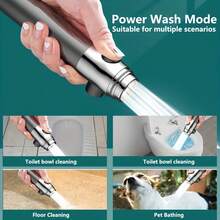 Stylish Handheld Shower Head Set With 3 Spray Modes, Flexible 1.5m Hose, 5 Replaceable Cartridges, Lightweight Bathroom Shower Accessory - Dark Grey - View 7