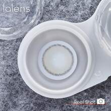 Lalens LA 灰色無縫自然漸層圓形隱形眼鏡 1 對批發包，年戴款，DIA 14.20MM BC 8.6MM，清真友善，適合中東穆斯林女性，自然融合色調，自然佩戴體驗，深色小瞳孔友善，美感派對與約會風格 - LA Grey - 查看 6