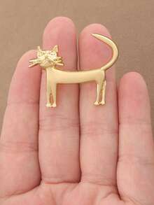 SUPBORA 1pc Fashionable Silver/Gold Color Bird Deer Dragonfly Cat Butterfly Brooch Pin, Animal Insect Lapel Pins For Women Dresses Coats Sweaters Jewelry - Gold and Silver - View 14