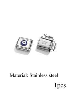 1 Piece Of Stainless Steel Star Shaped Circular Italian Module Watch Strap Pendant For DIYbracelet Making Kit - Watch Strap - View 32