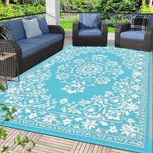 Indoor Outdoor Rug Reversible, Plastic Waterproof Patio Mat UV Resistant, Large Garden Rugs For Outside Backyard, RV, Camping, Deck, Picnic, Beach, Trailer, Hiking - A - View 6