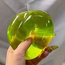 1PC New Ice Cream Soft Silicone Squeeze Toy, Creative Fun Green Tea, Green Apple, Pink Apple, Red Apple Slow Rebound Stress Relief Toy, Super Soft Creamy Texture, Back To School, Halloween - Healing Emotional Toy - Multicolor - View 9