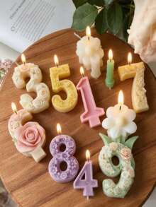 1pc Silicone Number Cake Mold, For Birthday Wedding Party Decoration, Suitable For Candles, Epoxy Resin, Soap, Plaster DIY Crafts, Anniversary, Mother's Day, Birthday Party - A - View 6