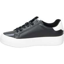 CALVIN KLEIN | Zapatillas Calvin Klein para Mujer – Deportivas Negras con Suela Blanca – Sneakers con Cordones – Plataforma Media y Cómoda – Combinables – Modelo HW0HW03159BDS - Negro - Ver 4
