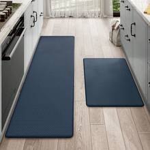 Kitchen Floor Mats Set Of 2 Cushioned Anti-Fatigue, Waterproof Memory Foam Runner Rug Non-Slip For Sink Front, Laundry, Standing Desk - 藍色 - 查看 8