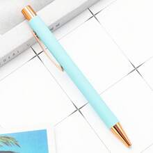 1/5/10pcs Customized Text LOGO Retractable Ballpoint Pen, Metal Middle Oil Ink Pen, Clickable Spring Pen, Promotional Pen For Students And Office Stationery, Ideal For Anniversary Or Bridesmaid Gifts, Comfortable Grip, Smooth Writing Without Ink Smudging, Portable Pen Clip, Detachable, Suitable For Office, Study, Daily Use And Business Gifts - Multi-color Ballpoint Pen - View 30