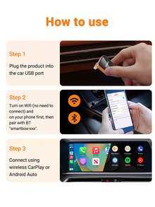 XUDA全新迷你CarPlay AI盒子，无线CarPlay和安卓二合一车载音响，支持有线转无线功能，兼容2.4-5.0GHz WiFi 5，时尚便携车载CarPlay接收器。适用于市面上99%具备有线CarPlay和安卓功能的车型。 - C - 查看 4