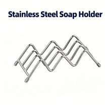 Tempat Sabun Stainless Steel Berlubang, Wadah Sabun Bolak-balik, Cocok untuk Wastafel Kamar Mandi dan Meja Dapur - A - View 6