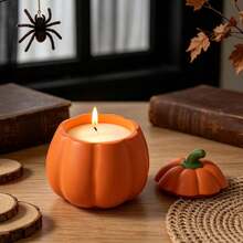 1 Set Pumpkin Storage Jar Silicone Mold, DIY Halloween Aromatherapy Plaster Candle Cup Decor Mold - White - View 10
