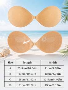 2/4 pièces Soutien-gorge adhésif à coques pleines, soutien-gorge invisible en silicone sans bretelles, coussinets de levage réutilisables et invisibles pour robes dos nu - Multicolore - Voir 6