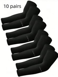 10 Pairs/4 Pairs/1 Pair UV Protection Cooling Arm Sleeves Compression - Tattoo Cover - Unisex Youth Sun Protection Sleeves - A - View 5