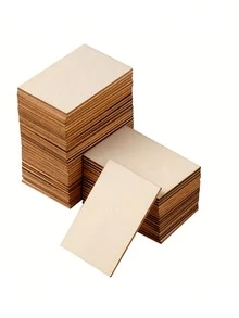 20/50片 5x7.6cm 2x3英吋 長方形尖角空白木片 DIY藝術手工藝專用 - A - 查看 7