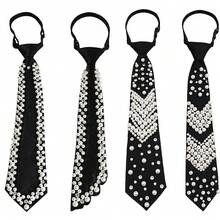Zapatos negros brillantes con forma de estrella de diamante, sin cordones, ajustables, estilo Y2K dulce y cool, versátiles para fiesta, uso diario y citas, llamativos - Negro - Ver 11
