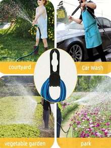 1pc Water Hose Hook, Garden Hose Rack, Wall-Mounted Retractable Hose Storage Rack, Gardening Tool Faucet Hook, Water Hose And Hose Storage Organizer - A - View 6