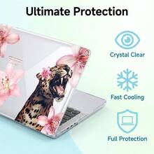 2-Piece Clear Crystal Shockproof Protective Case Compatible With Macbook, Full Transparent Hard PC Cover With Cooling Vents, Snug Fit Laptop Shell, Compatible With 13 Neo/13.3 Air/13.3 Pro/13.6 Air/14.2 Pro/15 Air/16.2 Pro - View 3
