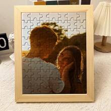 1pc Personalized Wooden Puzzle, Personalized Photo Portrait Puzzle, Birthday Gift, Special Occasion Personalized Puzzle Souvenir, Couple Portrait Puzzle, Travel Memory Photo Puzzle, Anniversary Customized Photo Puzzle, Graduation Class Photo Puzzle, Family Gathering Customized Puzzle, Holiday Customized Puzzle Gift - Multicolor - View 8