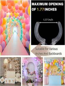 Multifunctional Balloon Arch Fixing Clips, Suitable For Background Installation, Sturdy And Durable Craft Clips, Suitable For Birthday Party Decoration, Woodworking Projects And Photography Studio, Essential Tool Set For Enthusiasts - Multicolor - View 4