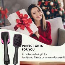 3-In-1 Hair Dryer Brush & Hot Air Styling Brush, Hair Straightener Brush For Drying, Straightening & Smoothing, 3 Heat/Speed Settings, Paddle Design For All Hair Types. - US A Type Plug(110-127V) - View 4
