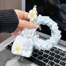 極簡花卉充電器保護套，適用 Apple 14 系列 11/12/13/16/15 快速充電器保護套，20W 充電器保護套，送給朋友的理想禮物 - 彩色 - 查看 6