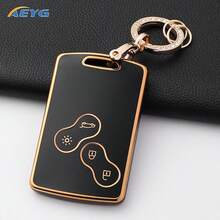 Suitable For Renault Megane 2, Clio, Scenic, Captur, Captur, Logan, Laguna, Zoe, Koleos, Duster, Fluence TPU Car Key Case With Keychain, Interior Accessories - Renault F Model - View 9
