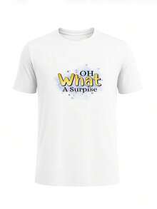 Men Minimal Graphic Print T-Shirt Regular Fit Soft Cotton Tee - 白色 - 查看 1