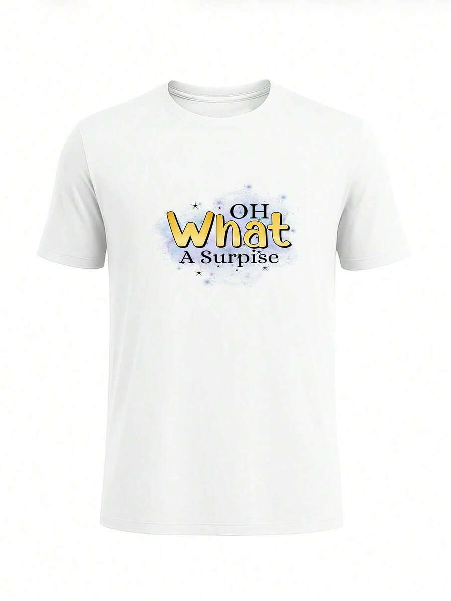 Men Minimal Graphic Print T-Shirt Regular Fit Soft Cotton Tee - 白色 - 查看 1