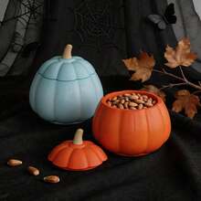 1 Set Pumpkin Storage Jar Silicone Mold, DIY Halloween Aromatherapy Plaster Candle Cup Decor Mold - White - View 9