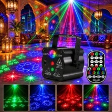 USB Powered Laser Lights, DJ Disco Stage Party Lights,Disco Dance Hall Lights,120 Lighting Effects, Projection Lights For Christmas And Halloween Decoration, Voice Controlled Strobe Projectors, Karaoke Bars, KTV, Dance Gifts, Birthdays And Weddings - 彩色光 - 查看 1