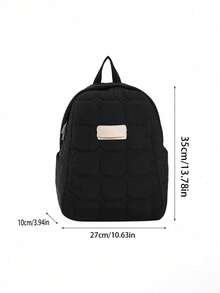 1pc Embroidered Customized Dreamy Colorful Cute Fish Tail Backpack, Colorful Fish Tail Design Student School Bag Can Embroider Your Own Name, Essential For Back To School, Outdoor Travel - Multicolor - View 4