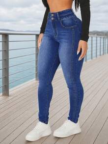 Women Jeans - Blue - View 4