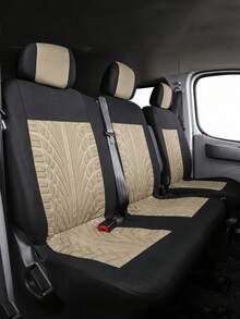 2+1 Fundas para asientos delanteros del coche, fundas para asientos del coche de una y dos filas, juego de protectores de asientos de coche impermeables con reposacabezas, compatible con airbag, ajuste universal para la mayoría de sedanes, SUVs y camionetas - Tipo A - Ver 16