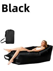1pc Portable Foldable Inflatable Sofa, Single Person Slouchy Inflatable Lounge Chair, Lightweight Outdoor Inflatable Sofa, Suitable For Nap, Music Festival, Camping, Picnic, Suitable For Yard, Beach, Park, Backyard And Home Gathering - Multicolor - View 12