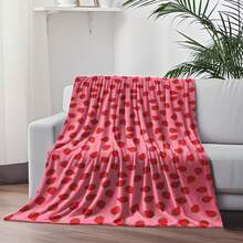 Aemicion Weighted Blanket Queen Size 20 Lbs 60x80 Inches,Ultra Soft Comfortable Fluffy Sherpa Weighted Blankets For Adults,Cute Pink Strawberry Heavy Blanket As Gift For Women,Machine Washable.Jpg - 如圖所示 - 查看 4