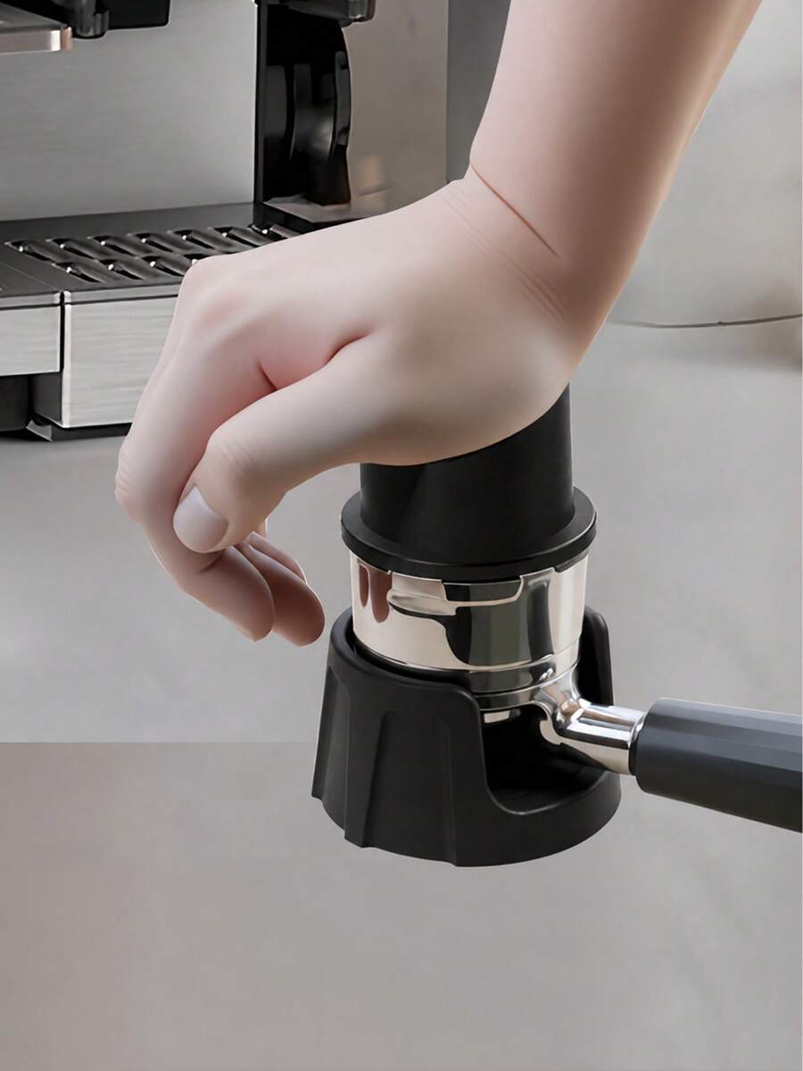 Black Silicone Tamper Mat, Compatible With ES601/ES701 Espresso Machine, Anti-Slip Handle Holder, Easy To Clean - View 1