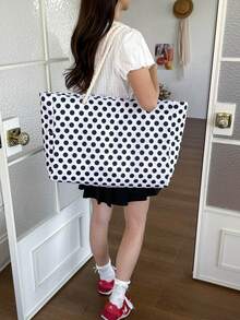 Women's Beach Bag, Large Waterproof Beach Tote Bag With Zipper, Waterproof Sandproof Pool Bag, Large Tote Bag (Random Pattern) - White - View 6