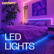 LQHZMYY 1 قطعة شريط إضاءة نيون LED مرن RGB بجهد منخفض 5 فولت مع جهاز تحكم عن بعد متعدد الوظائف ب- 44 مفتاح، شريط إضاءة مزامن مع الموسيقى لديكور العطلات وحفلات المفاجأة ومسرح الموسيقى والألعاب وأجواء المنزل في عيد الميلاد - RGB - مشاهدة 13