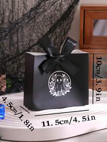 Halloween Ghost Gift Box With Ribbon, Trick Or Treat Packaging Bag, Birthday Holiday Party Supplies, Suitable For Restaurant, Cafe, Bakery, Dessert Shop, Baking, Halloween Party Decoration, Trick Or Treat Party Supplies - View 4