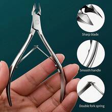 5pcs Nail Clipper Set, Random Outer Packaging, With Sharp Stainless Steel Blade Cuticle Nipper, Suitable For Thick Nails, Double Spring Design Manicure Tools, Foot Care Tools, Unisex - A - View 4