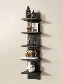 1 Peça Prateleira de Parede com 5 Níveis, Prateleira Flutuante Decorativa de Arrumação/Montagem na Parede, Prateleira Flutuante Vertical Estilo Boémio, Decoração para Casa, Decoração de Quarto, Decoração de Quarto, Decoração de Natal, Decoração de Festa, Para Quartos, Salas de Estar, Casas de Banho, Cozinhas, Escritórios, Dormitórios - Multicolorido - Ver 11