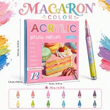 Direct Liquid Acrylic Soft Tip Marker Set, 10 Theme Color Series 120 Colors, Soft And Bouncy Pen Tip With Delicate And Controllable Lines, Student Art Professional Painting Character Brush Set, Graffiti Coloring DIY Animation Character Hand-Drawn Marker, Suitable For Glass, Plastic, Metal, Cardstock, Clothing And Other Surfaces, Suitable For Students - Marker - View 14