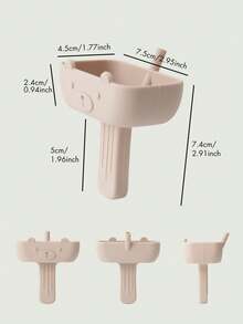 2pcs Anti-Drip Silicone Popsicle Handles With Straws, No-Mess Frozen Treat Holders, Suitable For Toddlers, Children And Infants, With 2 Slots - 2pcs - View 3
