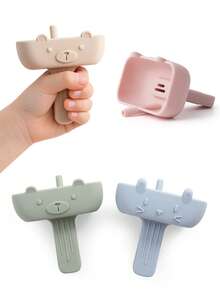 2pcs Anti-Drip Silicone Popsicle Handles With Straws, No-Mess Frozen Treat Holders, Suitable For Toddlers, Children And Infants, With 2 Slots - 2pcs - View 12