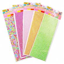 1pc Crystal Rhinestone Makeup Face Sticker Acrylic Sticker Children DIY Decoration Brow Sticker Car Sticker - Multicolor - View 4